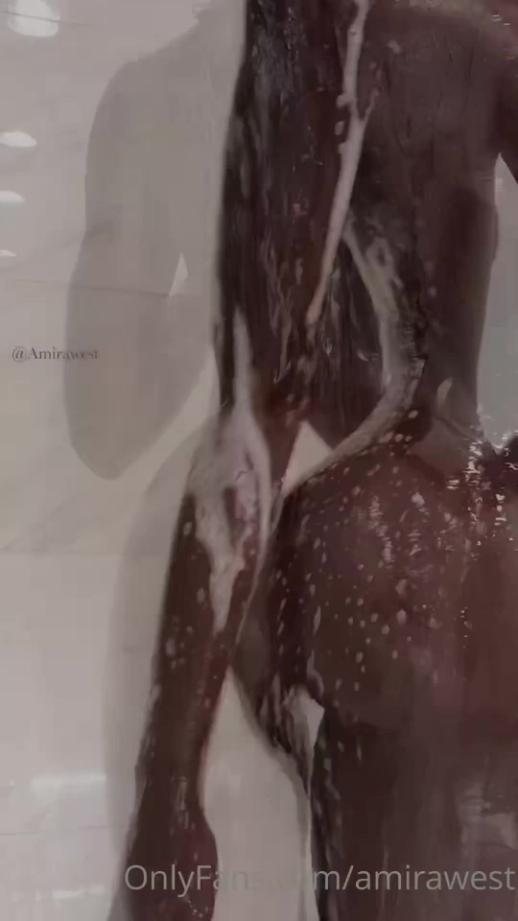 Amira West Nude Soapy Shower