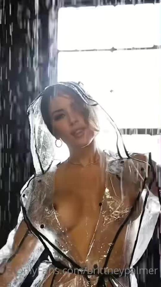 Brittney Palmer Nude Raincoat