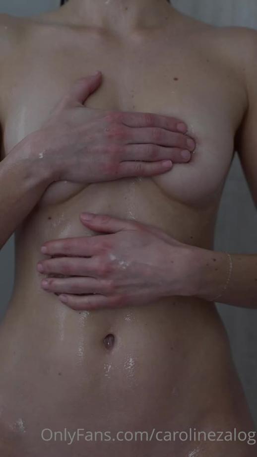 Caroline Zalog Full Nude Shower Ppv