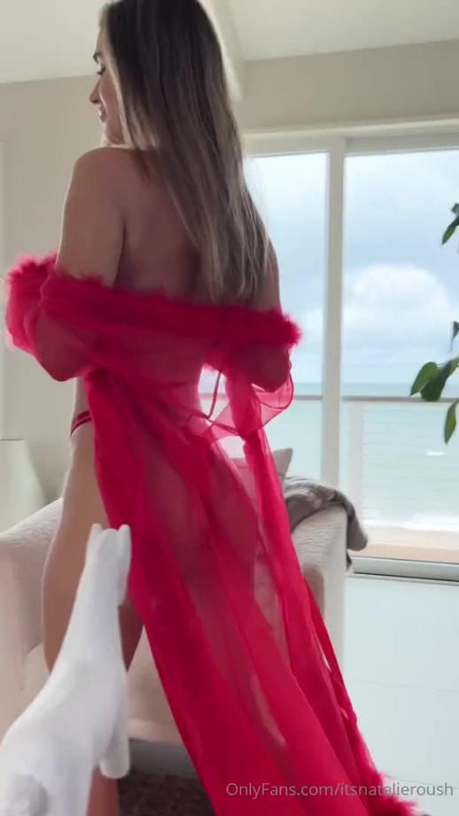 Natalie Roush Red Costume Strip Tease Ppv